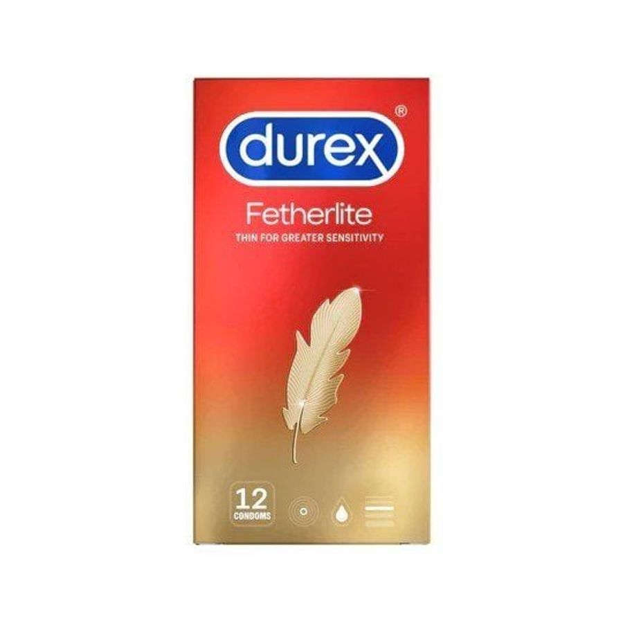 | Durex Fetherlite | Bao cao su siêu mỏng | Hộp 12 cái |