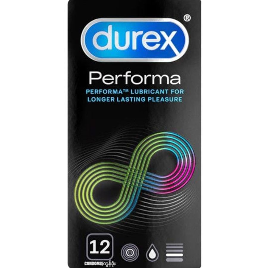 Durex Performa - Bao cao su kéo dài thời gian - Hộp 12