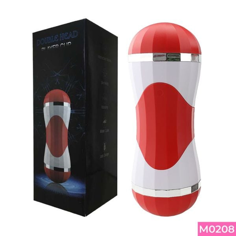 Âm đạo giả và miệng 2 đầu OEM Double Head màu đỏ