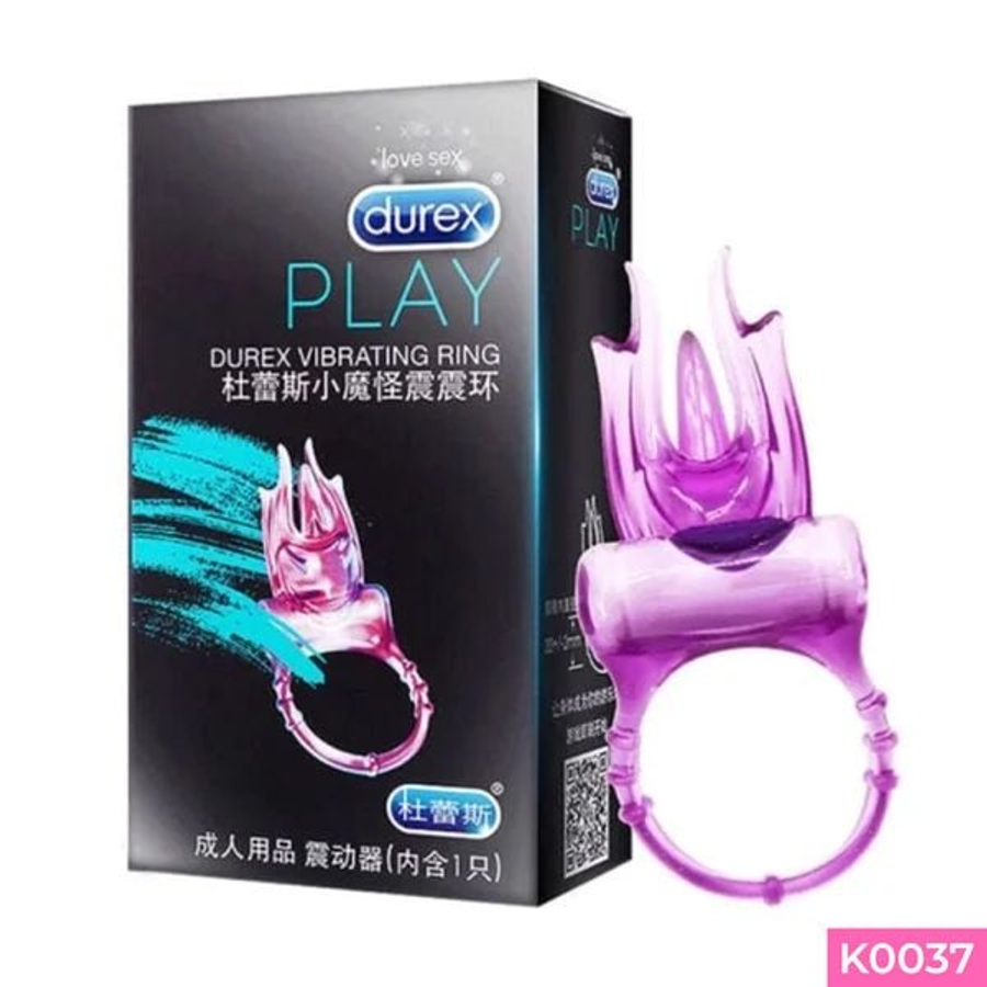 Vòng đeo Durex Vibrating Ring kéo dài thời gian có rung đa chế độ dùng pin 335797