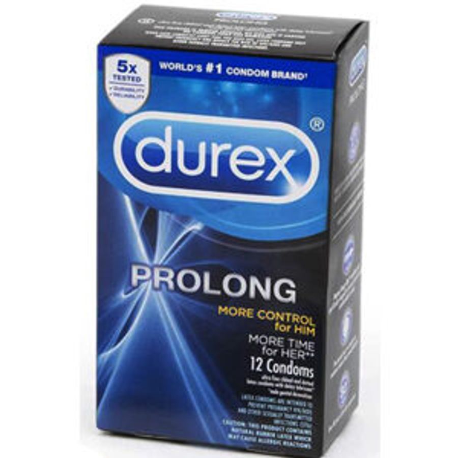 Bao cao su nhiều tính năng cao cấp 5 in 1 Durex Prolong kéo dài cực lâu