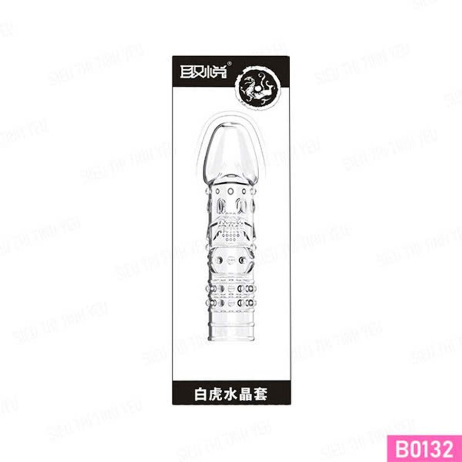 Bao cao su Aichao dài 15cm đầu trơn thân gân tròn hạt nổi nhỏ và to 335632