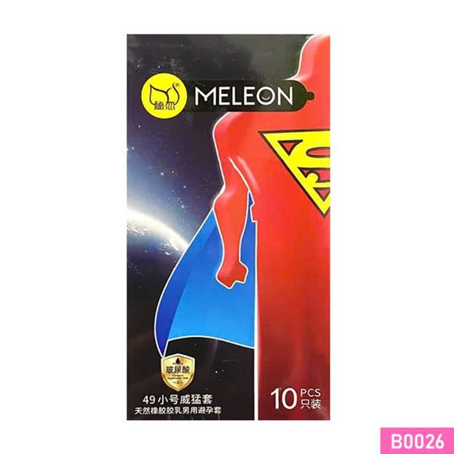 Bao cao su Meleon Supermen nhiều gel tạo trơn bó sát Hộp 10 cái