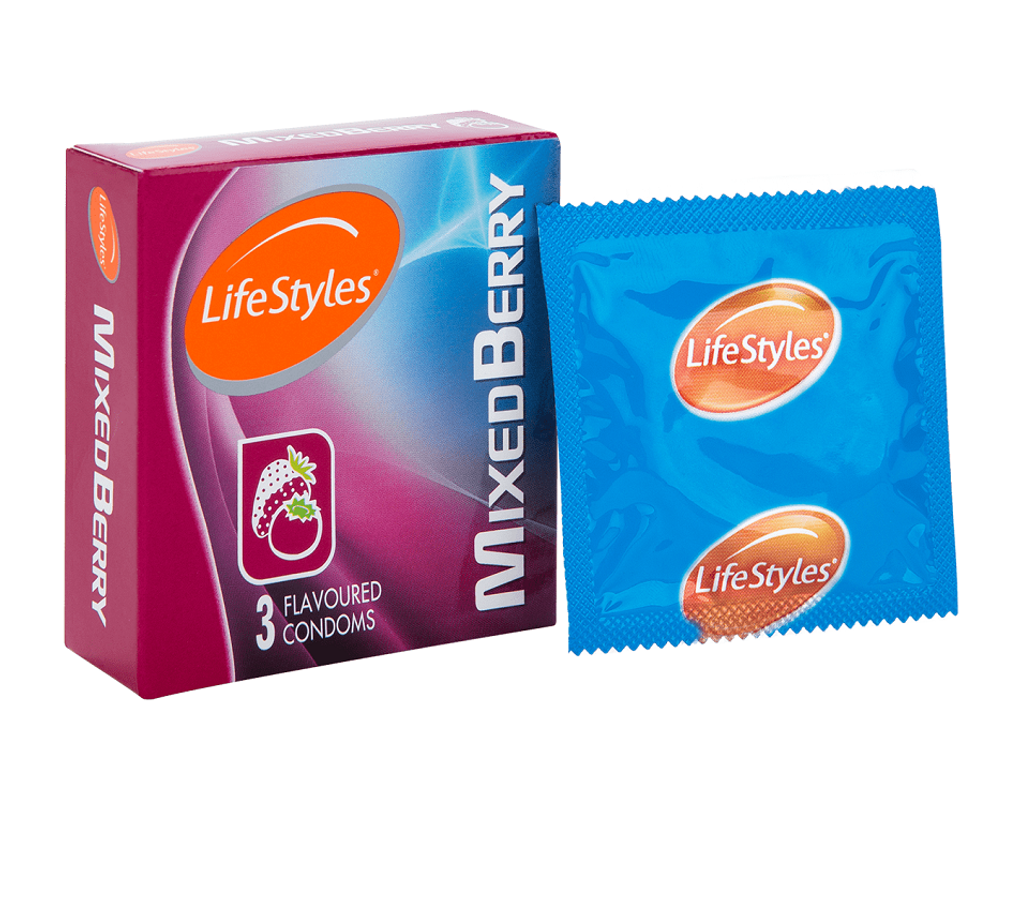 Bao cao su Mix 3 mùi hương thơm Lifestyle Mixedberry ( Hộp 3 )