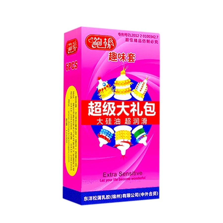 Hộp 6 Bao Cao Su Tổng Hợp Gai Bi Râu Soắn Ốc Sensitive
