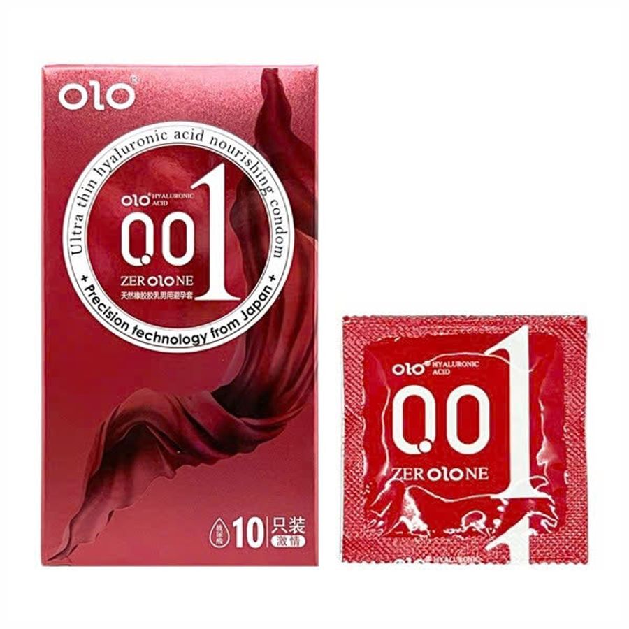 bao cao su OLO Thin Square Red 10 cái