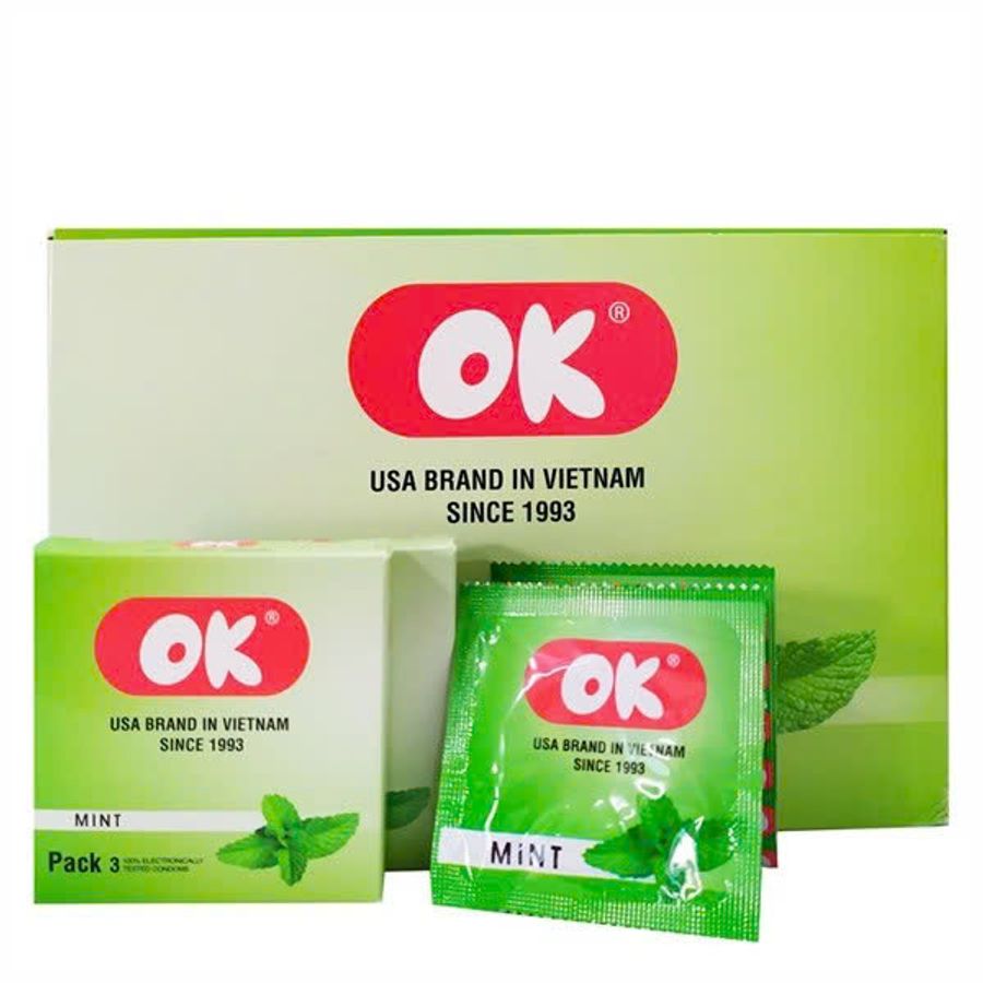 Bao cao su OK Bạc Hà 48h 144 cái