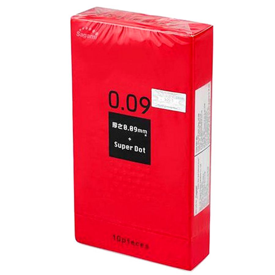 Bao Cao Su Sagami Super Dot 0.09 – Hộp 10 Chiếc, Siêu Gai 330589