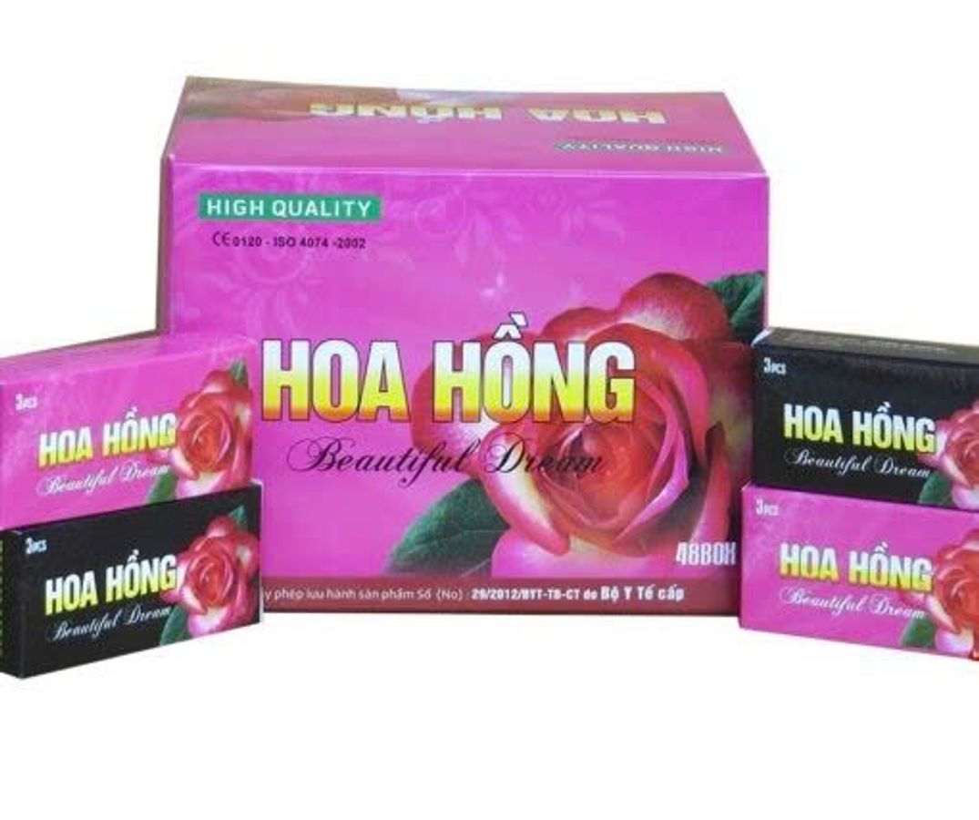 Bao Cao Su Hoa Hồng 144 Cái