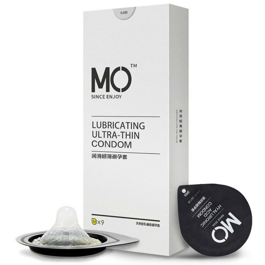 Bao Cao Su MO 0.01 Siêu Mỏng Truyền Nhiệt Nhanh Nhiều Gell Bôi Trơn 9 cái