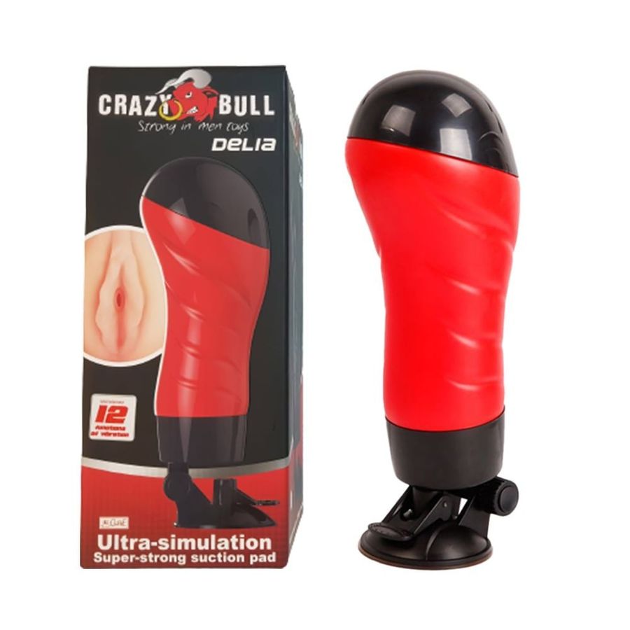Âm đạo giả đa năng Baile Crazy Bull Red Delia (đỏ cong) 327686