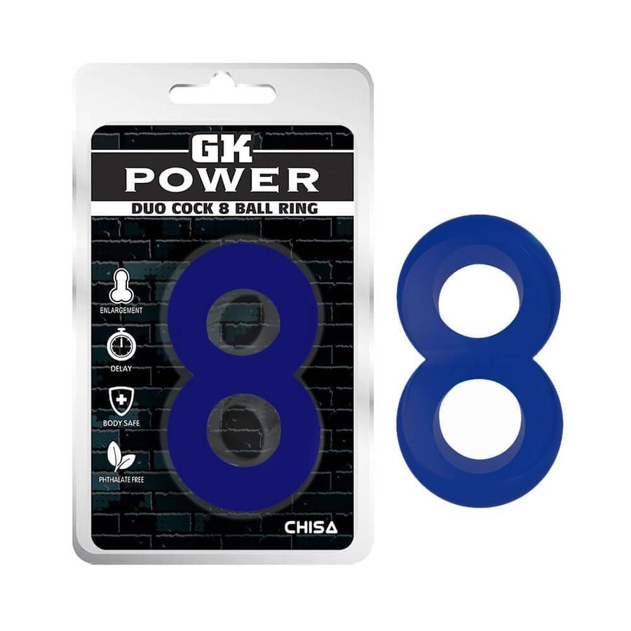 Vòng đeo kéo dài thời gian Chisa Duo Cock 8 Ball Ring - Blue 327465