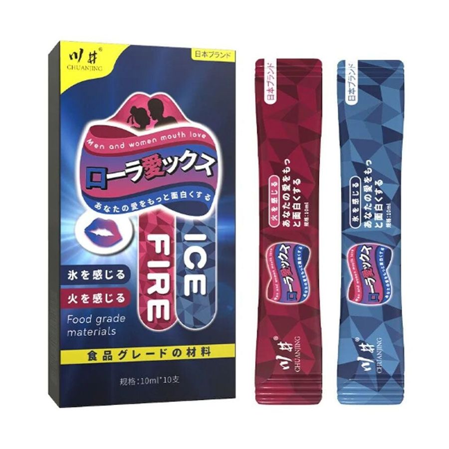 Nước tình yêu BJ nóng lạnh Kawaii CJ Japan ICE & FIRE (10ml x 10 gói) - 5 gói nóng, 5 gói lạnh 327398