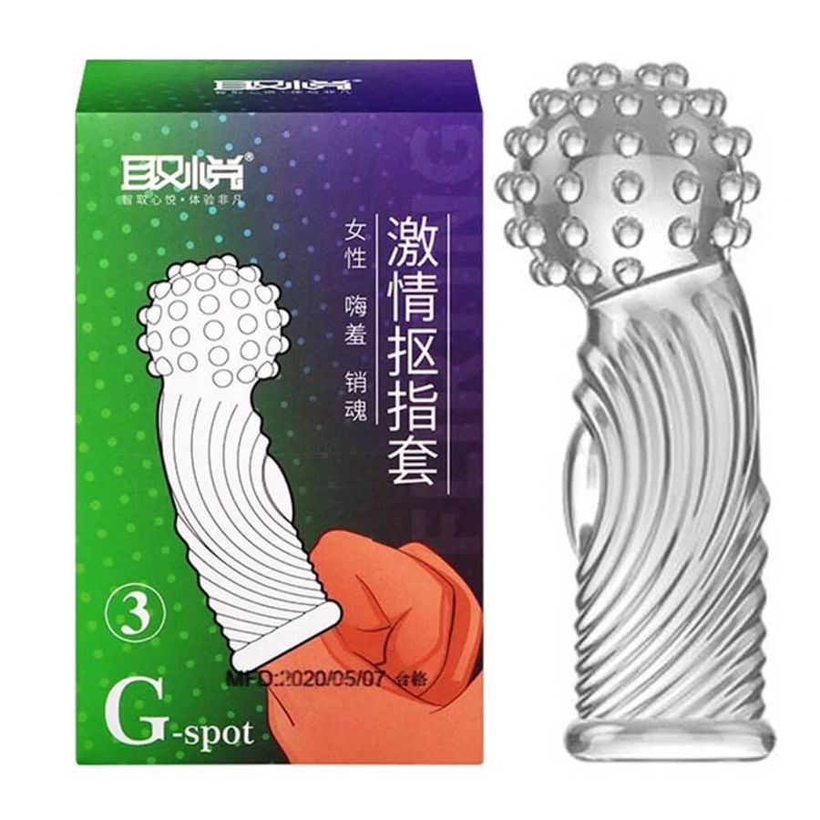 Bao cao su ngón tay Aichao G-spot 3 - Gai nổi lớn - Hộp 1 cái 326653