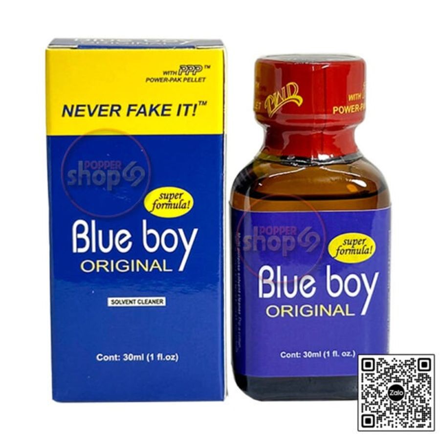 Chai hít tăng khoái bao phê kích thích Popper Blue Boy 30ml Che tên khi giao hang
