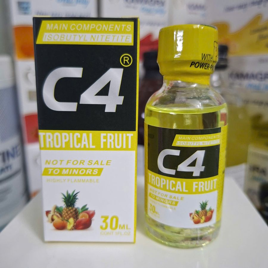 Popper 30ml C4 , Hương Trái Cây, ko cồn, mạnh phê lâu, che tên 