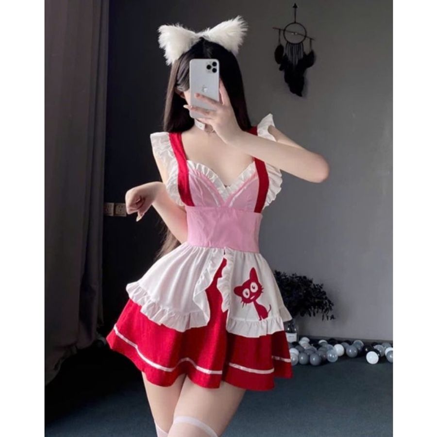 Váy Cosplay Nàng Hầu Hình Mèo - Đồ Ngủ Quyến Rũ, Thiết Kế Độc Đáo Dành Cho Bữa Tiệc Hóa Trang và Thư Giãn Tại Nhà 665475