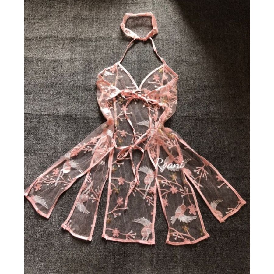 Váy Cosplay Sườn Xám Thêu Cành Hoa - Đồ Ngủ Quyến Rũ Phong Cách Trung Quốc, Dành Cho Dịp Lễ Hội và Thời Trang Hóa Trang 665418
