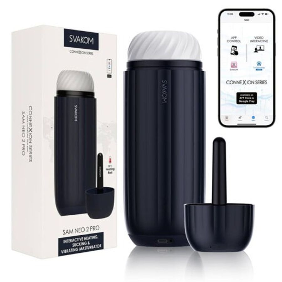 Máy âm đạo giả Svakom Sam Neo 2 Pro – Co Bóp – Bú – Sưởi Ấm – Điều Khiển Qua APP