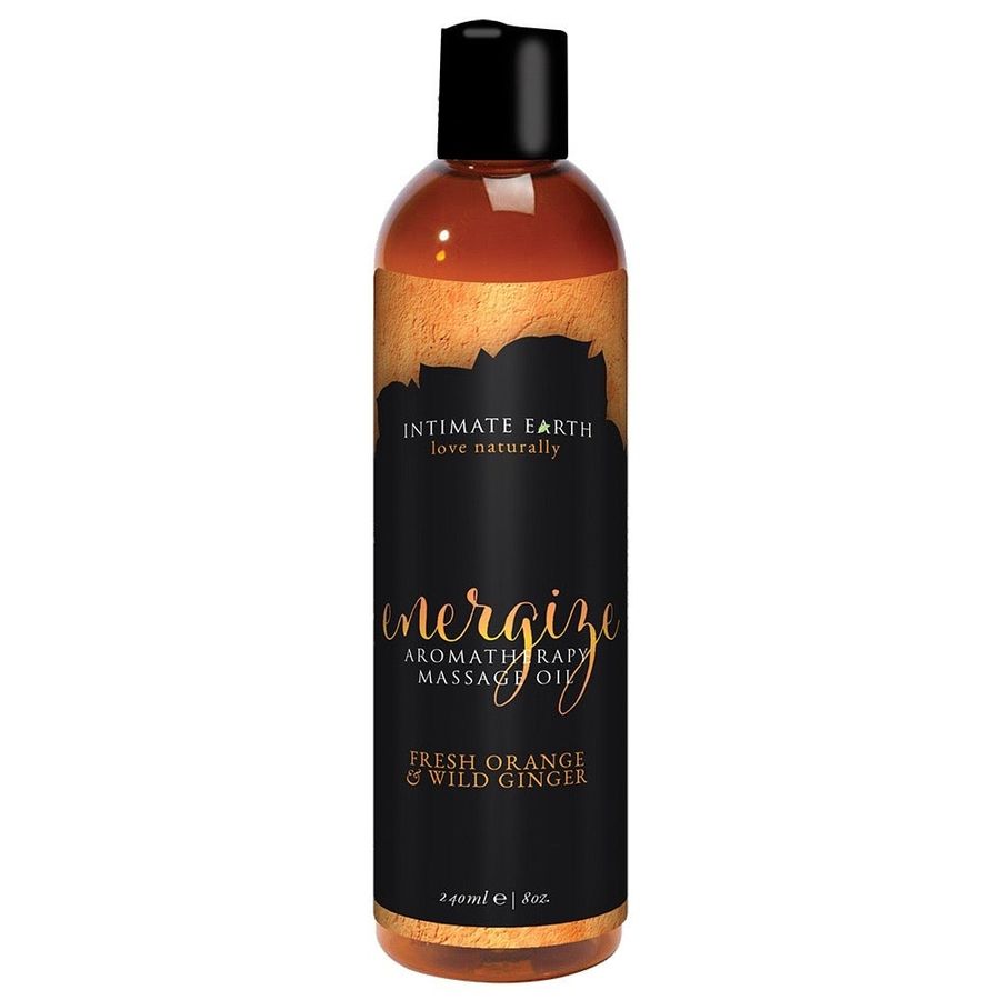 Gel trơn cao cấp nhập khẩu ENERGIZING Fresh Orange + Wild Ginger Aromatherapy Massage Oil Hương Cam Gừng