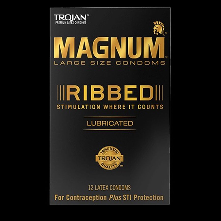 Bao cao su  MAGNUM™ RIBBED CONDOMS Tăng Kích Thích Và Gân Sọc 12 Cái