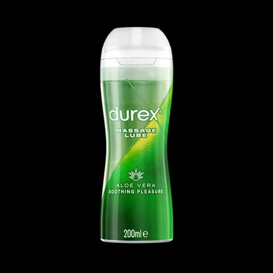 Gel trơn cao cấp nhập khẩu Durex 2 in 1 Soothing Aloe Vera Massage Water Based Lube 200 ml Làm Dịu Da Với Lô Hội Dạng Nước 200ml chính hãng