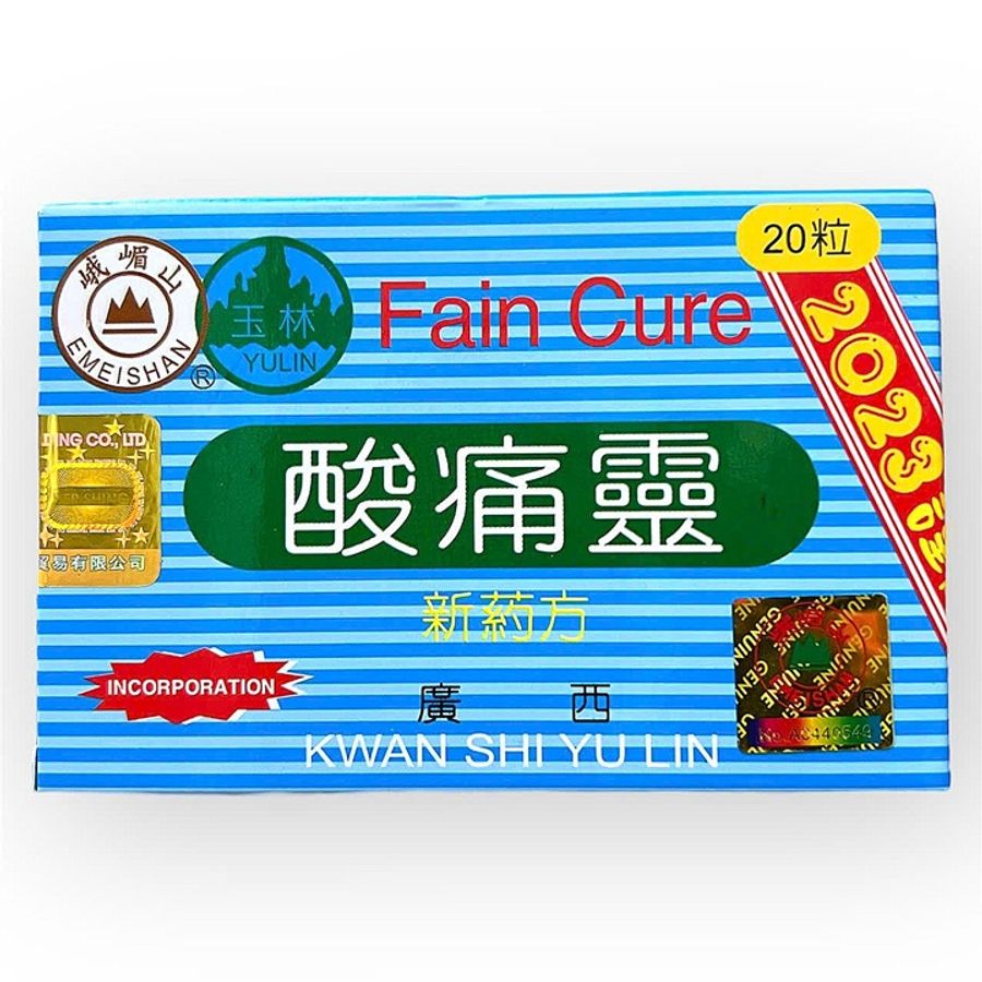 Viên uống Toan Thống Linh FAIN CURE KWAN SHI YU LIN - Hộp 20 viên hỗ trợ sức khỏe - Mã 1544