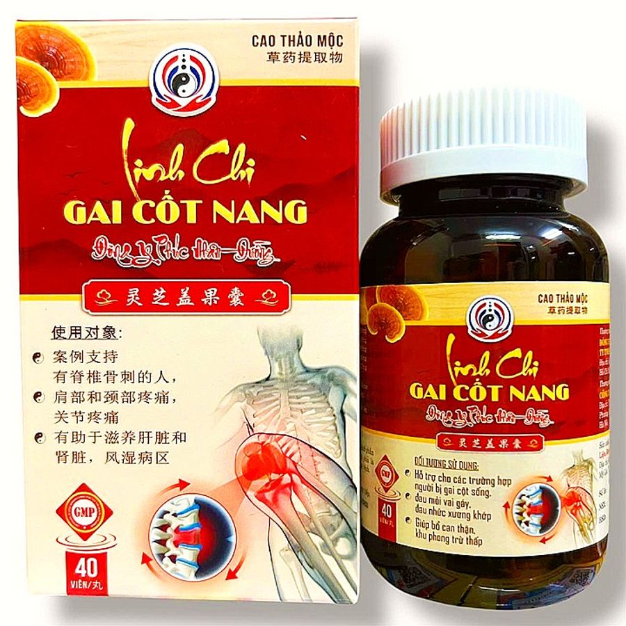 Cao thảo mộc Linh Chi Gai Cốt Nang 40 viên - Thực phẩm chức năng chăm sóc sức khỏe, Hộp 1301