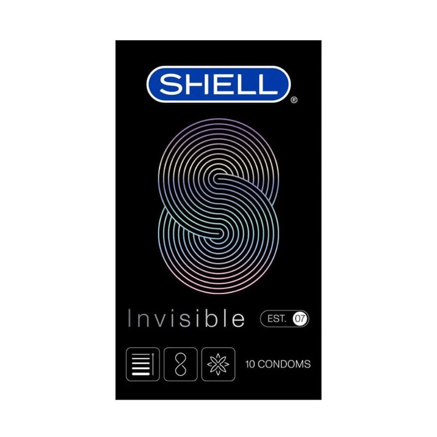 Bao Cao Su Siêu Mỏng Tăng Cường Thời Gian Shell Invisible Chống Tuột Hộp 10 Cái 