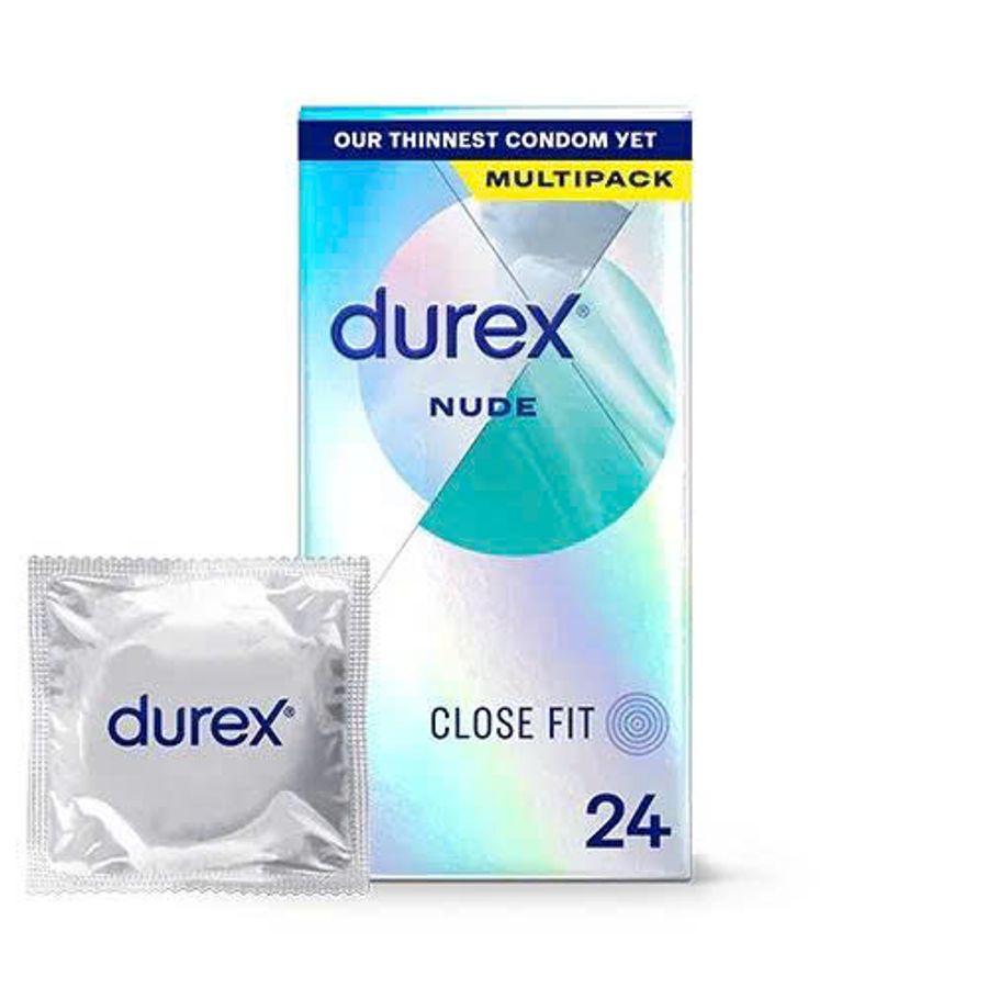 Bao cao su trần như không, siêu mỏng, ôm sát Durex Nude Ultra Thin Close Fit nhập khẩu quốc tế hộp 24 cái