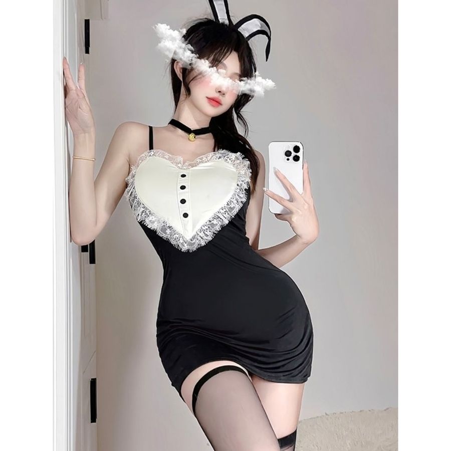 Váy Cosplay Thỏ Hóa Trang Đồ Ngủ Quyến Rũ - Trang Phục Dự Tiệc Halloween Đáng Yêu, Chất Liệu Thun Mềm Mại, Dễ Dàng Kết Hợp Phụ Kiện 665372