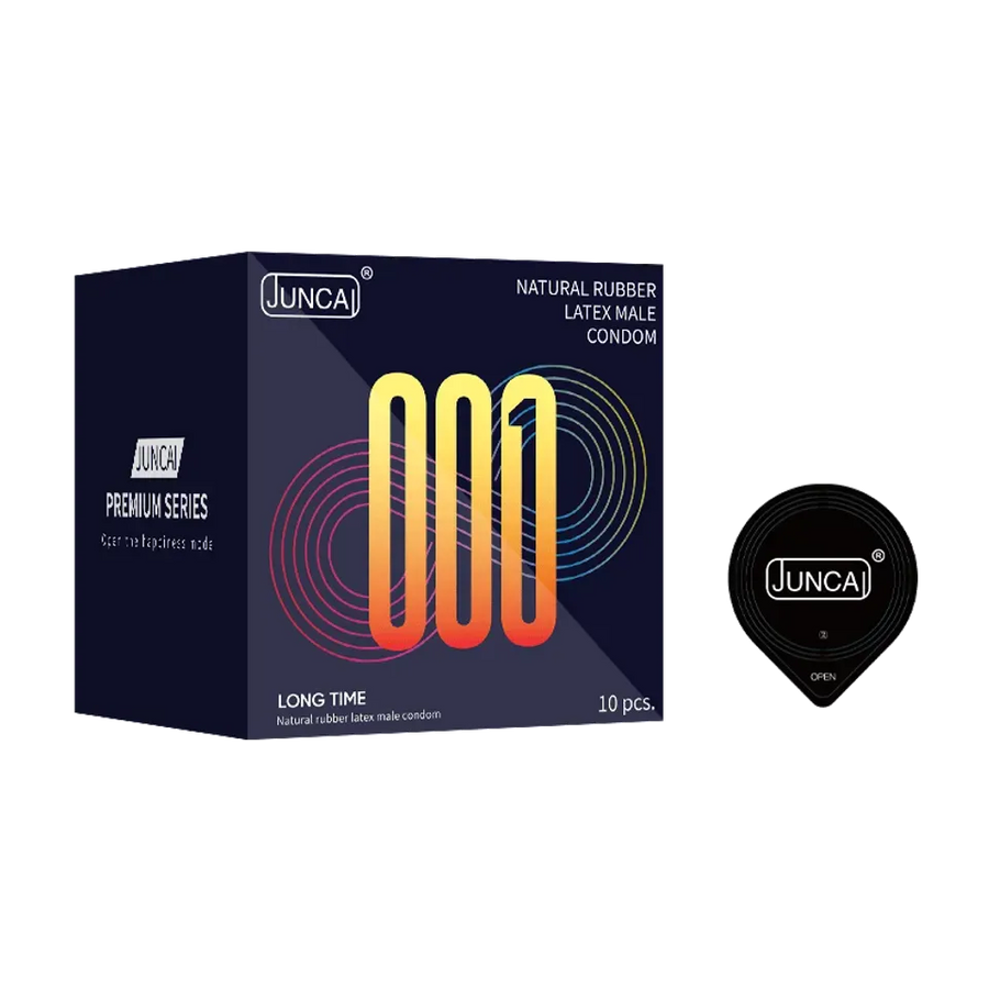 Bao cao su cao cấp kéo dài thời gian Juncai Longtime 001 | Hộp 10 cái