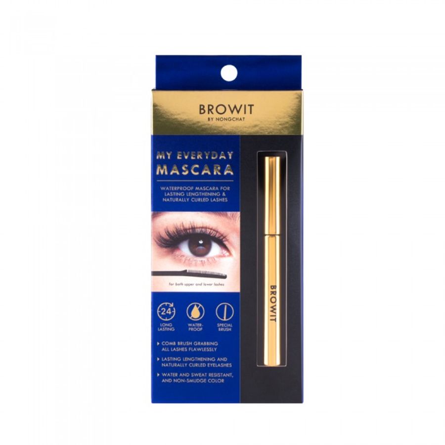 Bản Nhập Khẩu Cao Cấp - Mascara Kéo Dài và Cong Mi Browit 5.5g - Chống Nước, Đầu Lược Thiết Kế Thông Minh, Vẻ Đẹp Quyến 