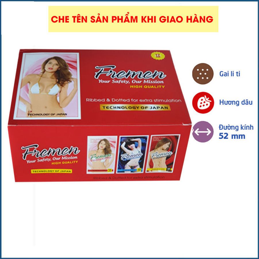 Bao Cao Su FREMEN Hộp 120 Cái - Bao Dành Cho Gia Đình, Khánh Sạn