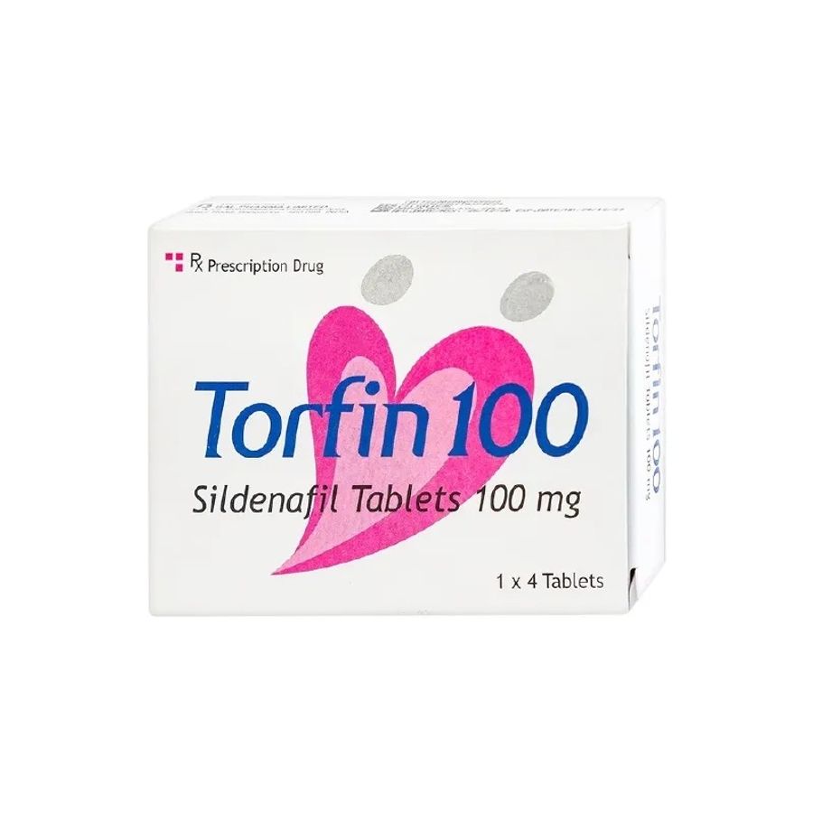 Viên uống tăng cường sinh lý nam Torfin 100mg hộp 1 vỉ x 4 viên chính hãng