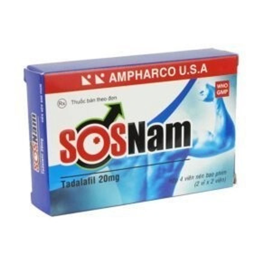 Viên uống tăng cường sinh lý nam SOSNAM hộp 2 vỉ x 2 viên chính hãng