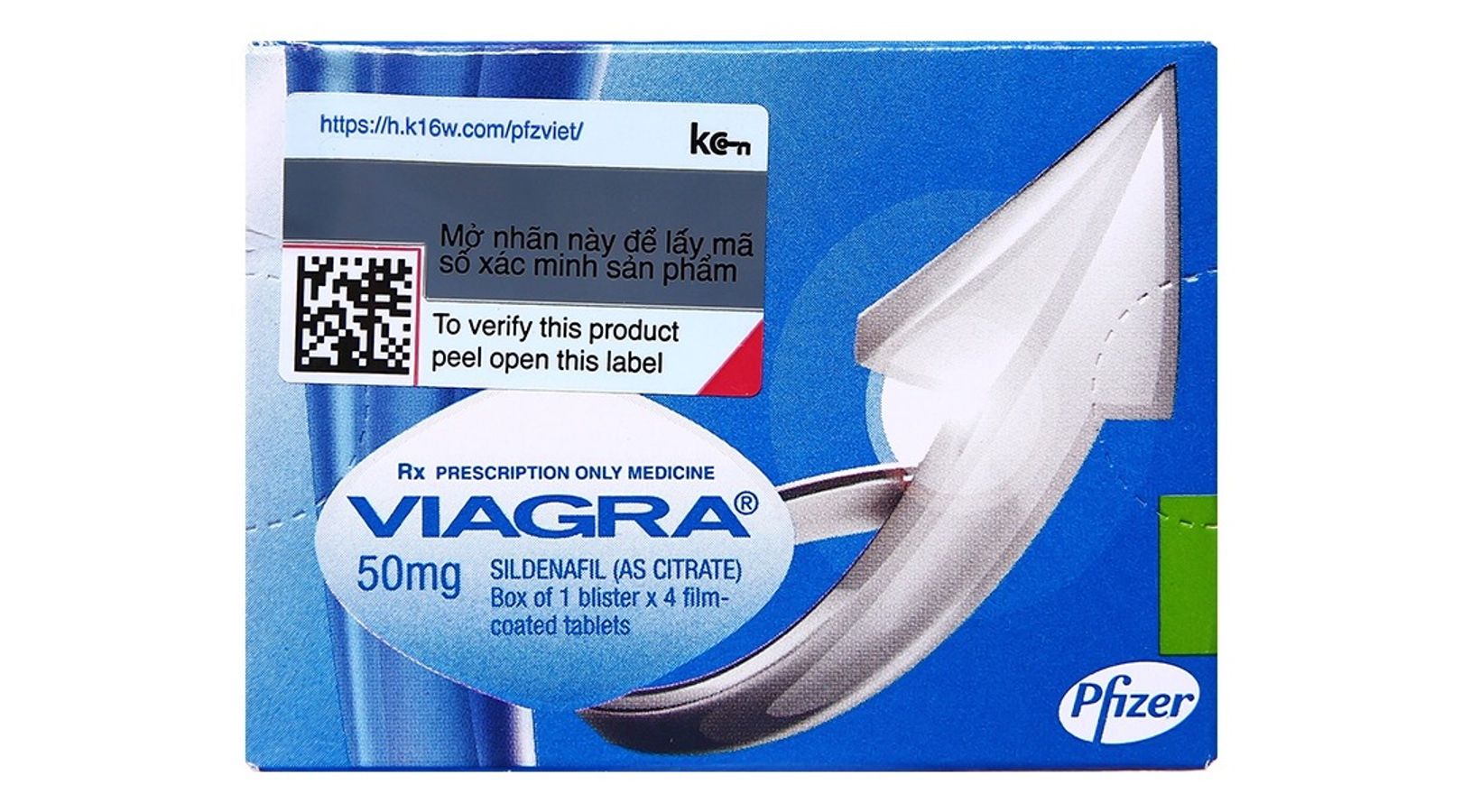 Viên uống tăng cường sinh lý nam Vira 50mg hộp 1 vỉ x 4 viên chính hãng