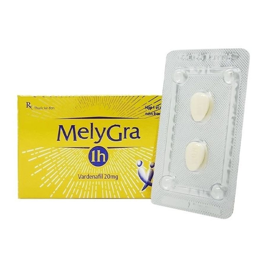 Viên uống tăng cường sinh lý nam MelyGra 1h hộp 2 viên chính hãng