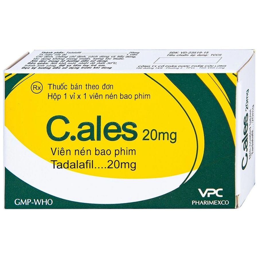 Viên uống tăng cường sinh lý nam C.ales 20mg hộp 1 viên chính hãng