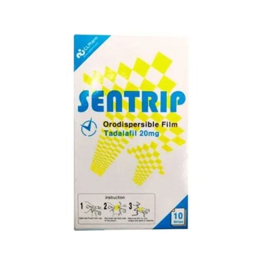 Viên kẹo tem cuongduong nam cực mạnh Tem Ngậm Sentrip 20mg Hàn Quốc Chính Hãng - 1 hộp 10 tem