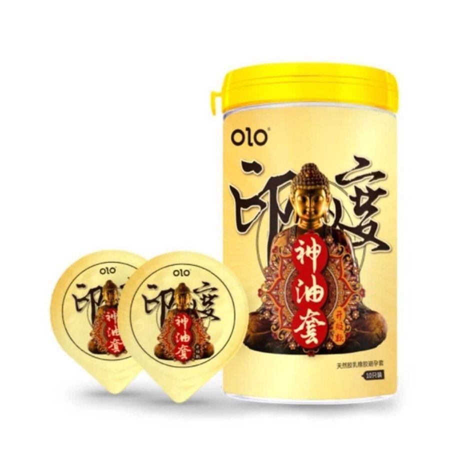 Bao cao su OLO 0.01 Ống Phật Tròn Performa - Gân gai, siêu mỏng 