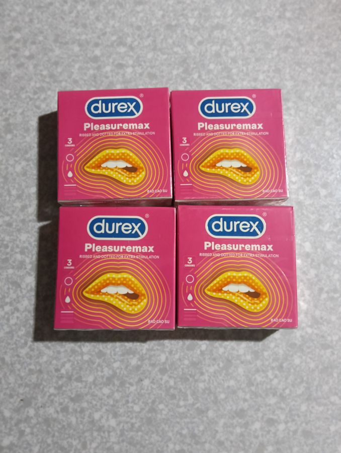 Combo 4 hộp Bao cao durex gân gai, hộp 3 cái, che tên sp  667264