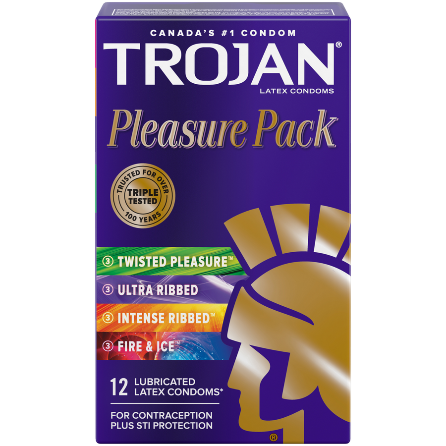 Bao cao su tổng hợp Trojan Pleasure Pack | Hộp 12 cái 626567