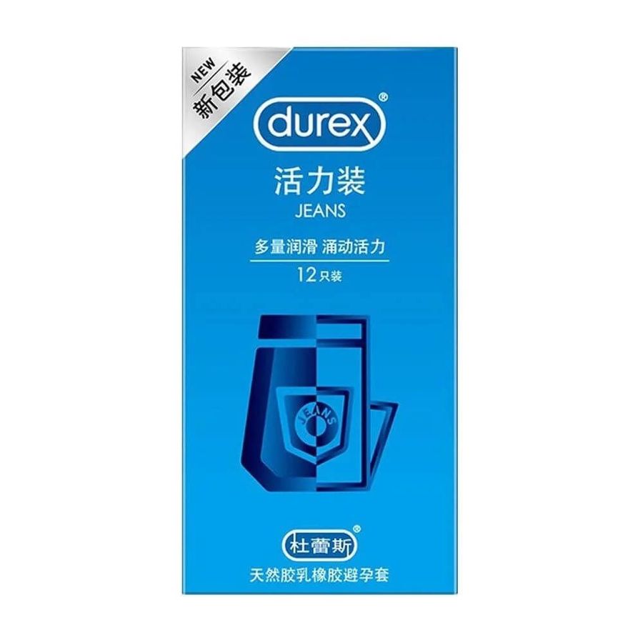 Bao cao su Durex Jeans - Siêu mỏng, nhiều gel (Hộp 12 Cái)