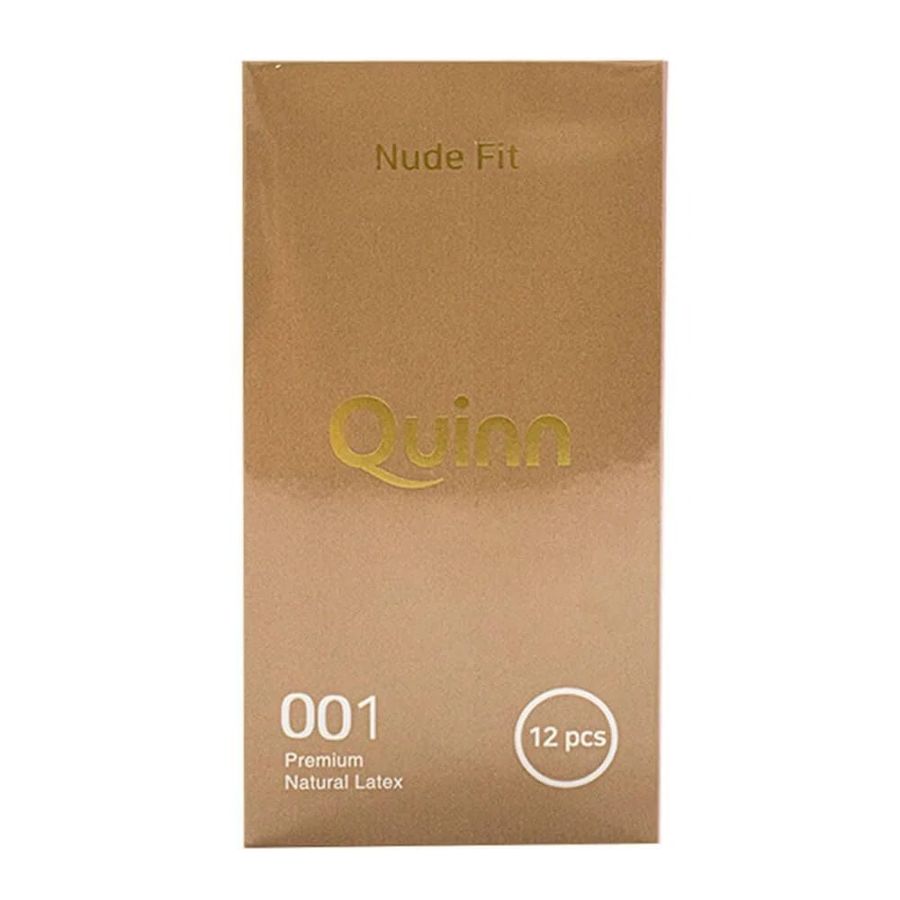 Bao cao su Quinn Nude Fit - Siêu mỏng, chống tuột (Hộp 12 Cái) 