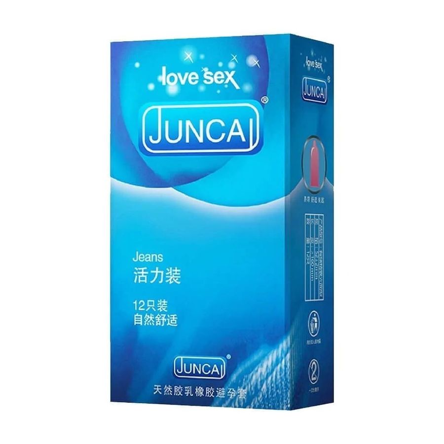 (Hộp 12 Cái) Bao cao su Juncai Jeans - Siêu mỏng, nhiều gel chính hãng 742673
