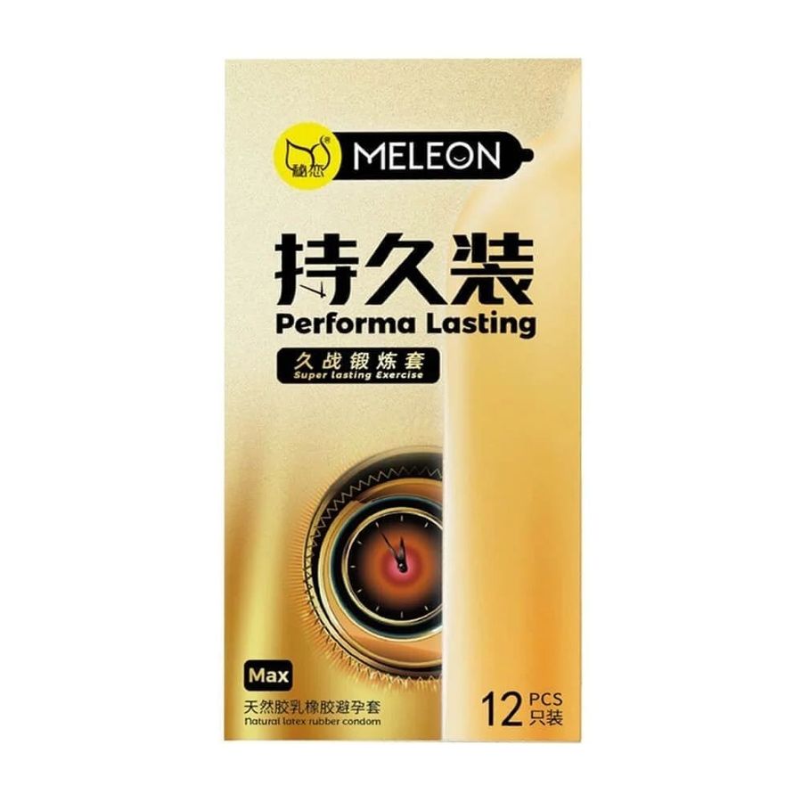 (Hộp 12 Cái) Bao cao su Meleon Performa Lasting Max - Kéo dài thời gian chính hãng 742645