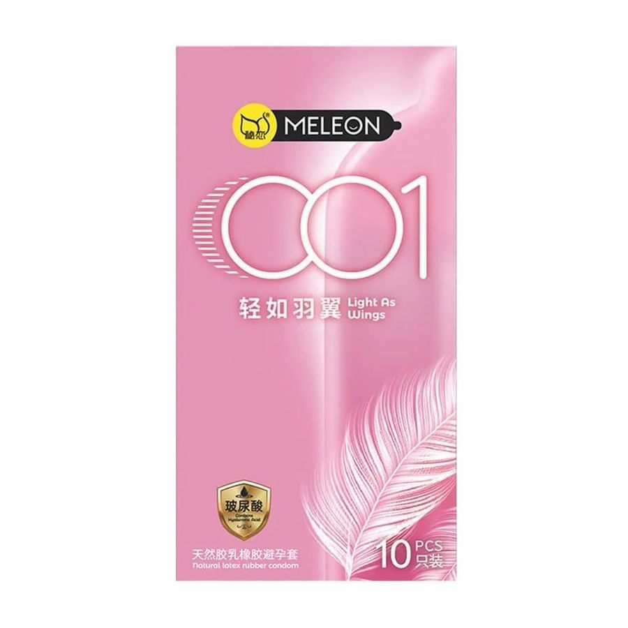 (Hộp 10 Cái) Bao cao su Meleon 001 Light And Wings - Siêu mỏng nhẹ chính hãng 742622