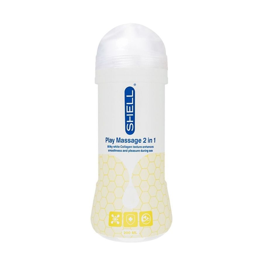 (Chai 200ml) Gel bôi trơn Shell Play Massage 2 in 1 Collagen chính hãng 742334