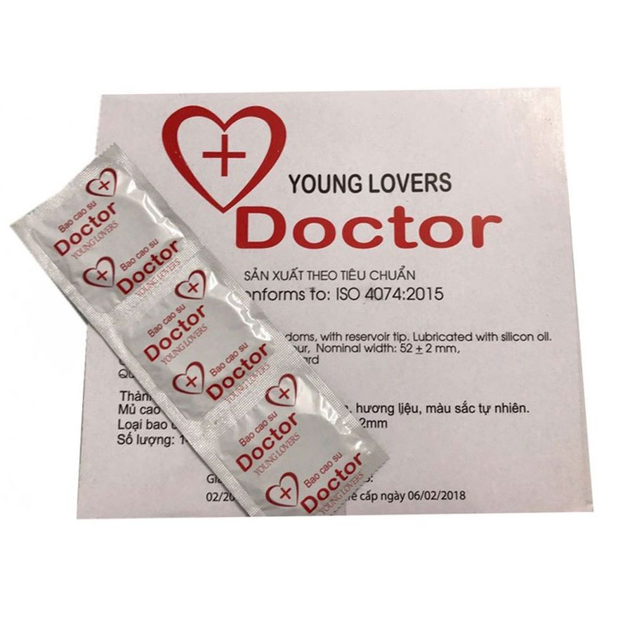 (Hộp 144 Cái) Bao Cao Su Siêu Mỏng YOUNG LOVERS DOCTOR Dành cho nam giới chính hãng 742203